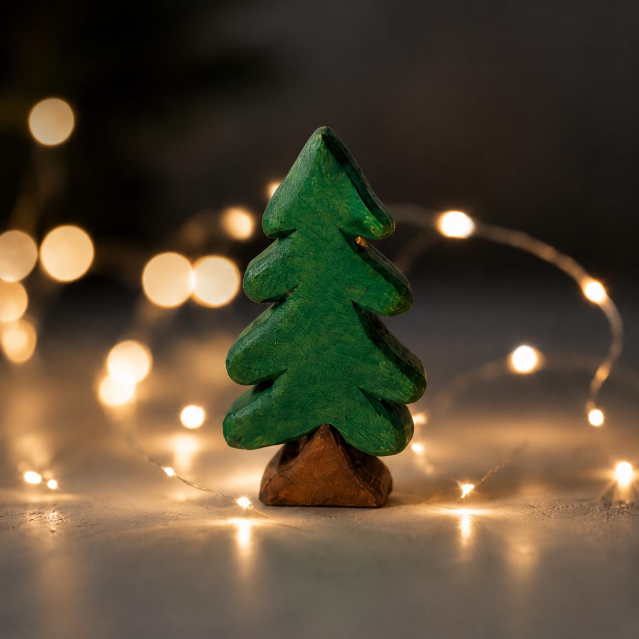 Whimsical Wooden Pine Tree Hand Carved Evergreen Decor Rustic Woodland Nursery Accent Cozy Winter Shelf Art Gift for Nature Lover