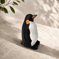 Whimsical Wooden Penguin Figurine Hand Carved Bird Decor Shelf Art Gift for Bird Lover