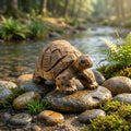 Hand-Carved Wooden Turtle Figurine | Rustic Woodland Animal Decor | Miniature Tortoise Sculpture | Unique Nature Lover Gift for Desk