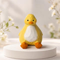 Whimsical Wooden Duckling Figurine Hand Carved Bird Nursery Decor Cute Animal Desk Pet Unique Baby Shower Gift