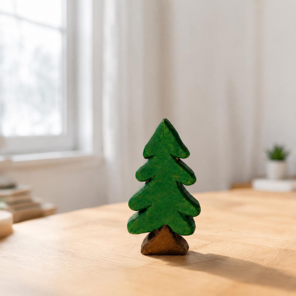 Whimsical Wooden Pine Tree Hand Carved Evergreen Decor Rustic Woodland Nursery Accent Cozy Winter Shelf Art Gift for Nature Lover