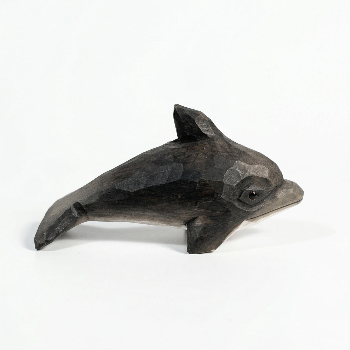 Hand Carved Wooden Dolphin Figurine, Rustic Coastal Decor, Ocean Animal Art Sculpture, Nautical Nursery Decor, Unique Gift for Beach Lover