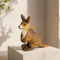Hand-Carved Wooden Kangaroo Figurine Rustic Australian Wildlife Decor Unique Gift for Animal Lovers