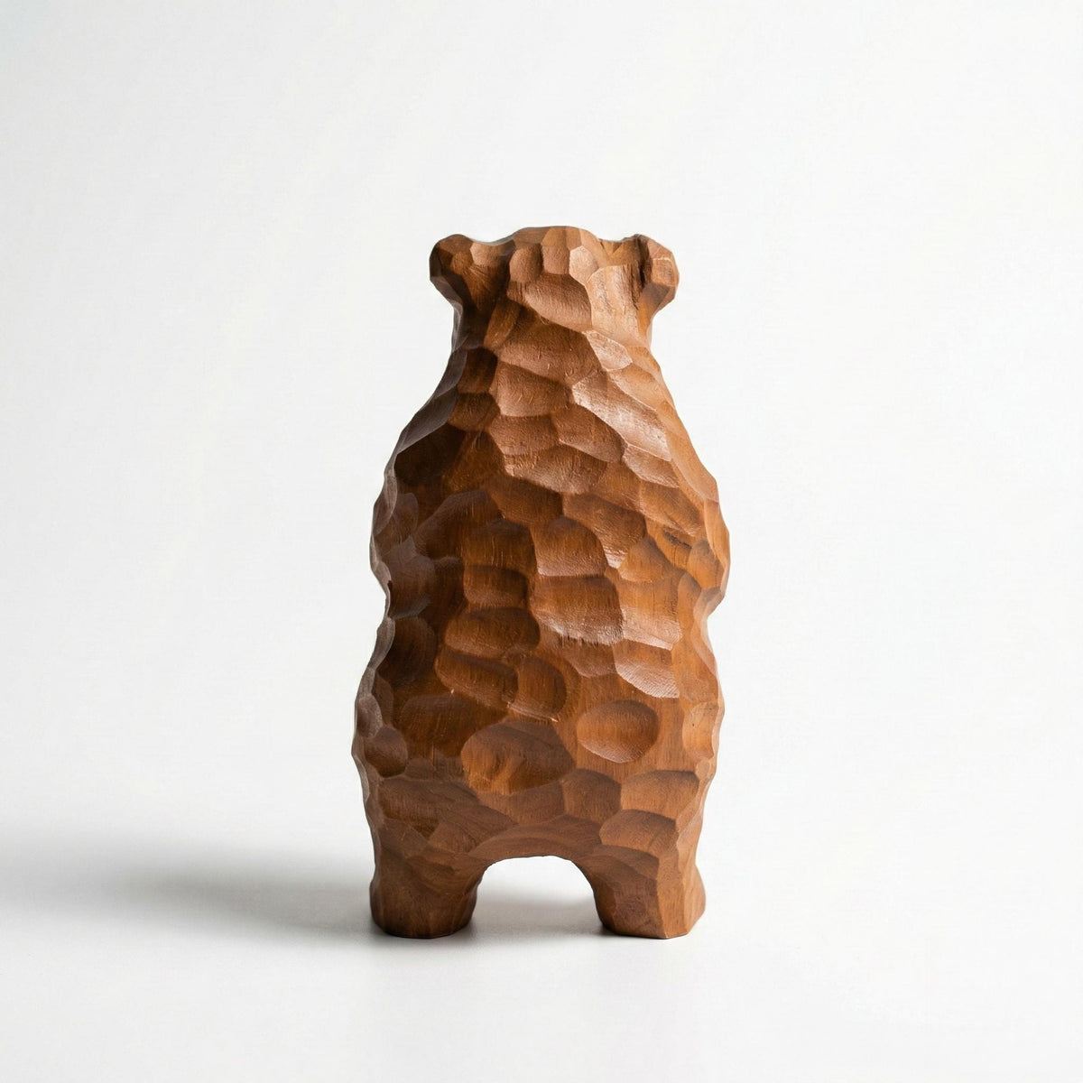 Hand-Carved Wooden Bear Figurine | Rustic Woodland Nursery Decor | Whimsical Moon Bear Sculpture | Unique Nature Lover Gift