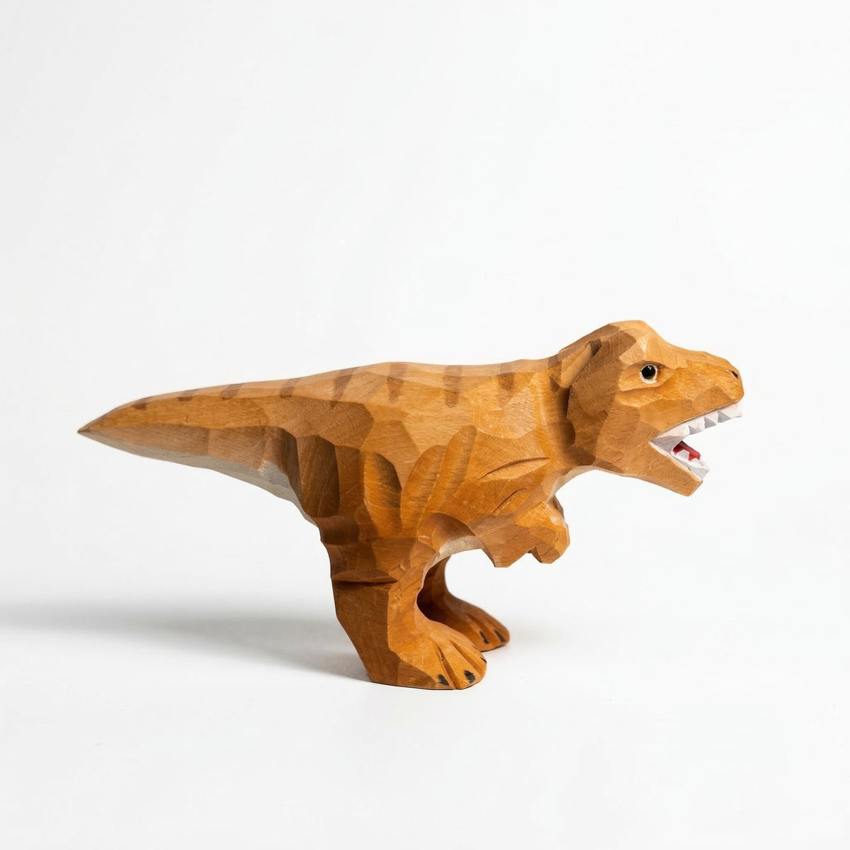 Hand-Carved Wooden T-Rex Figurine, Rustic Dinosaur Decor, Whimsical Wood Carving Art, Unique Desk Ornament, Gift for Paleontology Lovers