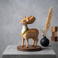 Whimsical Wooden Deer Figurine | Hand Carved Fawn Sculpture | Woodland Nursery Decor | Rustic Shelf Art | Unique Gift for Animal Lovers