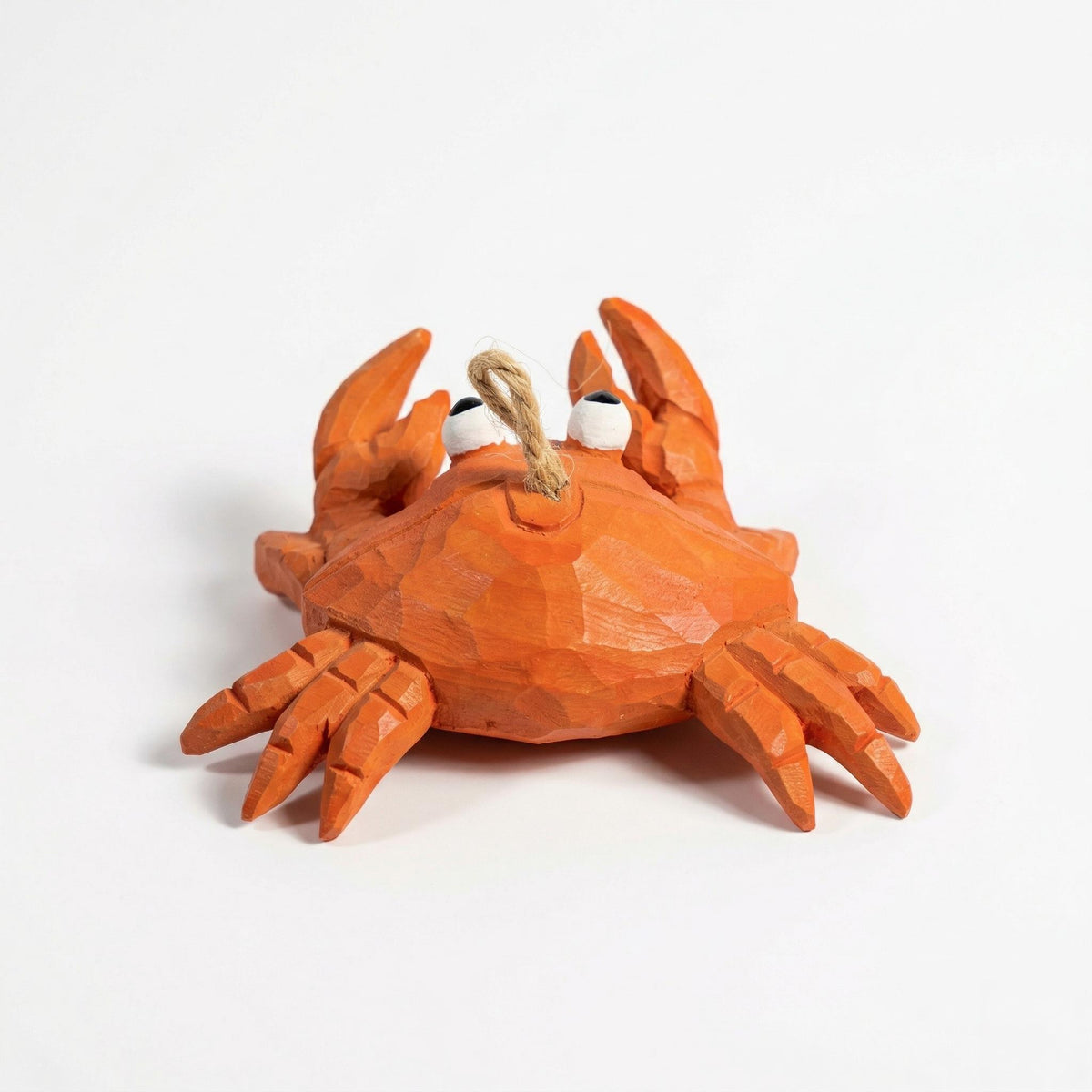 Whimsical Wooden Crab Ornament Hand Carved Coastal Decor Nautical Nursery Art Ocean Lover Gift Beach House Decor Funny Crab Figurine