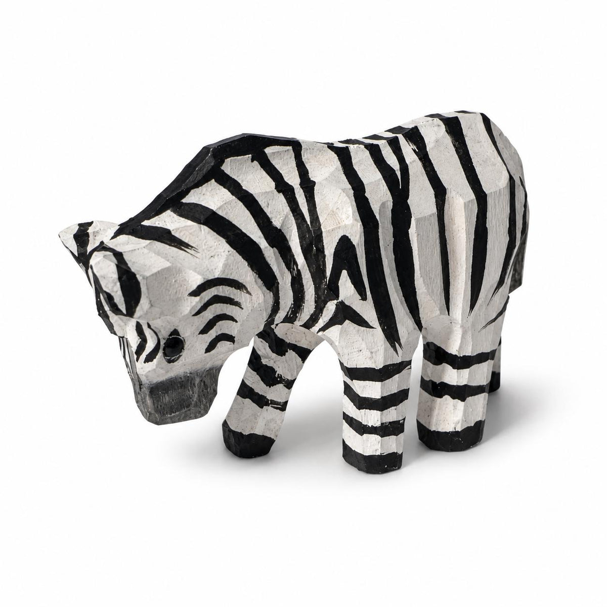 Whimsical Wooden Zebra Hand Carved Animal Figurine Safari Nursery Decor Rustic Wood Carving Wildlife Art Unique Gift for Animal Lover
