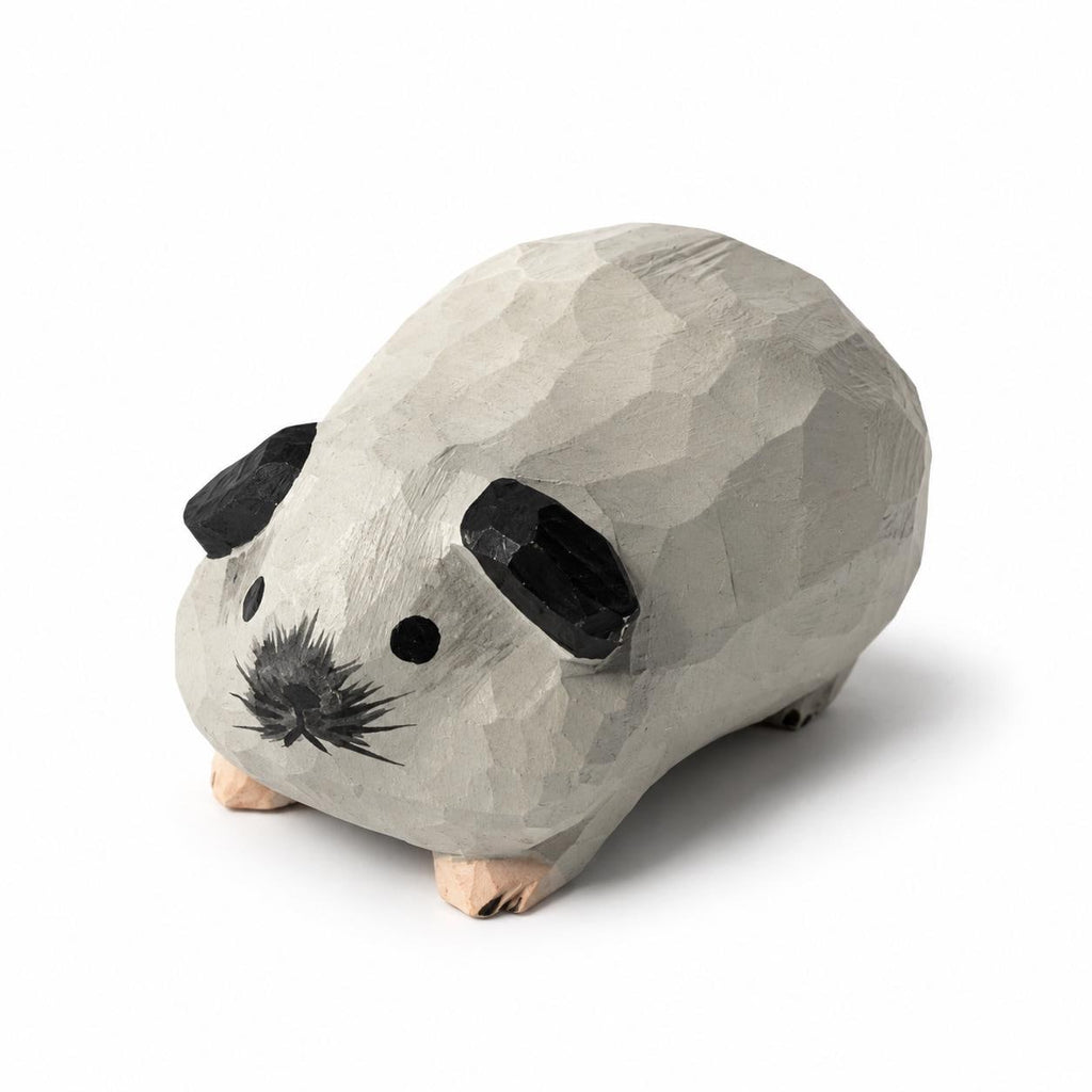Adorable Wooden Guinea Pig Carving Handmade Cavy Figurine Rustic Wood Art Pet Memorial Decor Gift for Animal Lover