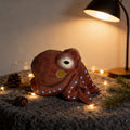 Whimsical Wooden Octopus Figurine, Hand Carved Nautical Decor, Cute Ocean Animal Desk Pet, Unique Marine Life Gift for Sea Lovers
