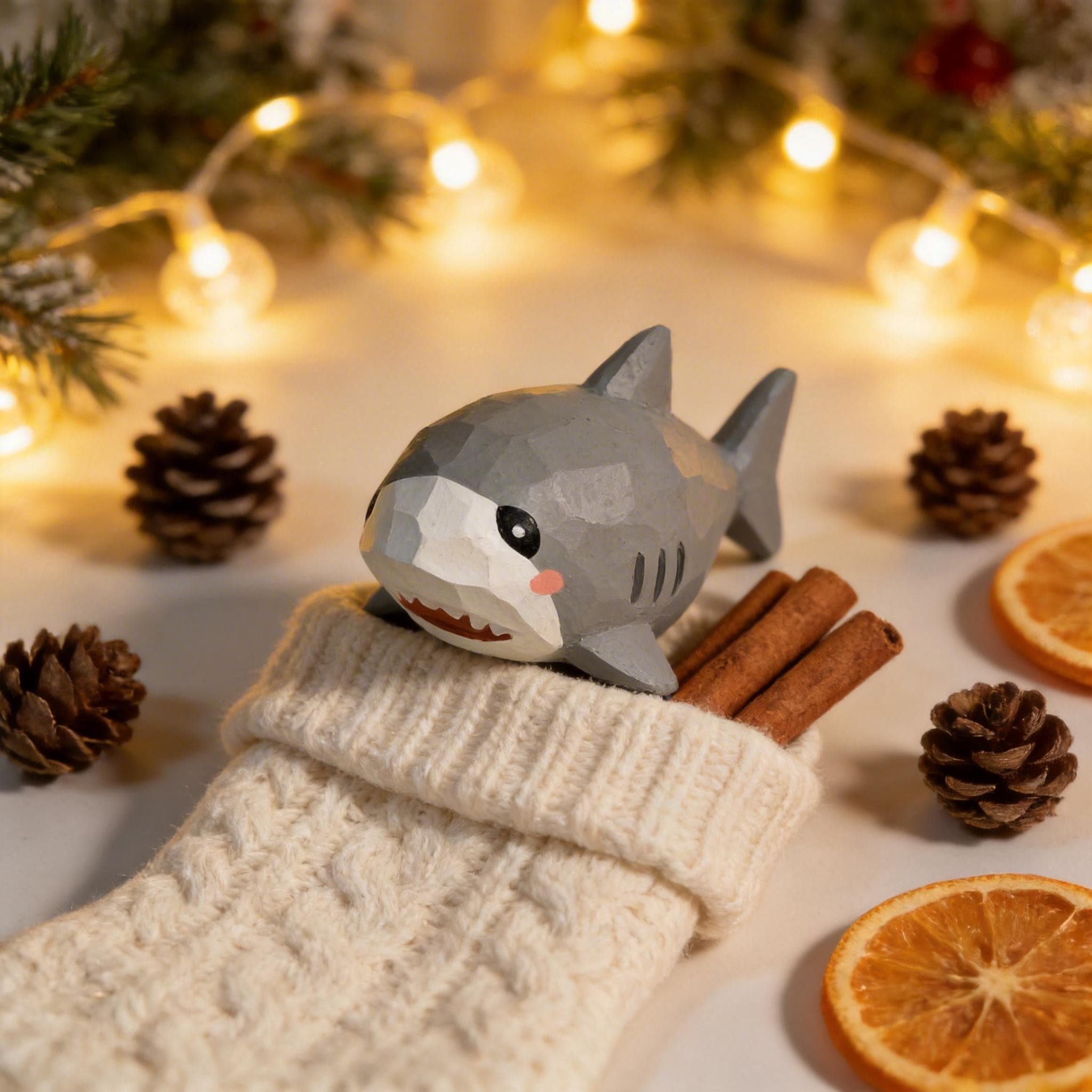 Whimsical Hand Carved Wooden Shark Figurine Cute Nautical Decor Coastal Nursery Art Handmade Wooden Animal Ocean Lover Gift
