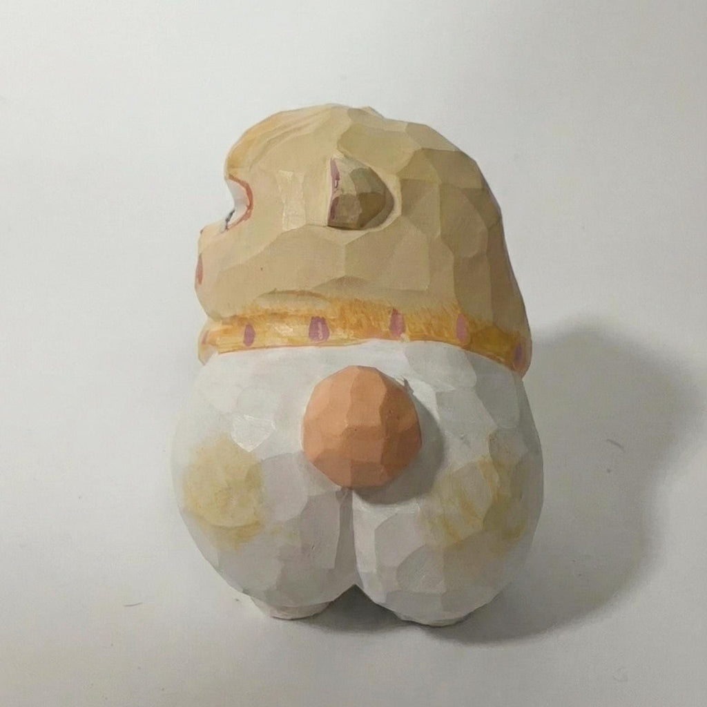 Chubby Wooden Alpaca Figurine, Hand Carved Llama Decor, Animal Statue, Whimsical Desk Accessory