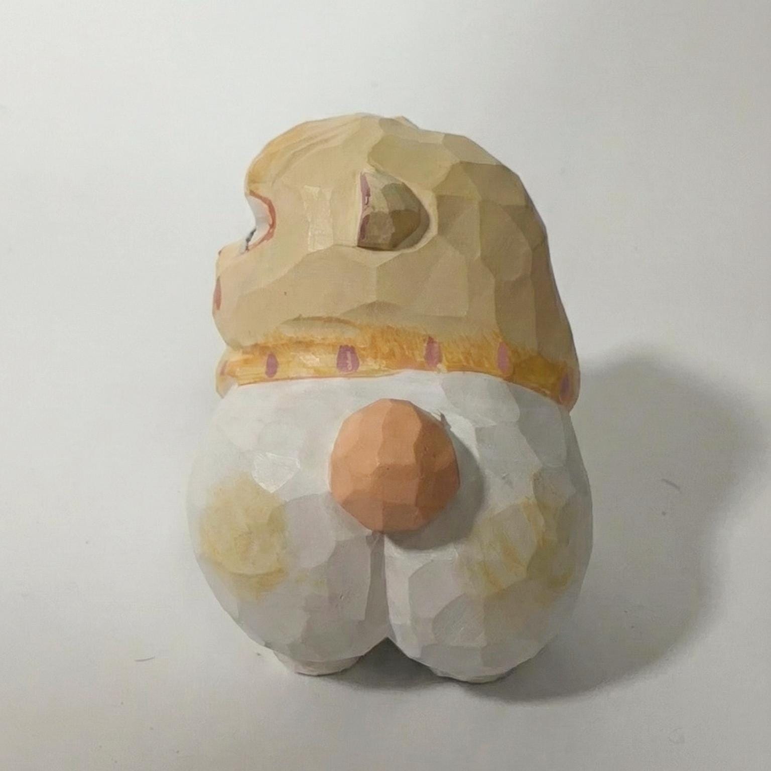 Chubby Wooden Alpaca Figurine, Hand Carved Llama Decor, Animal Statue, Whimsical Desk Accessory