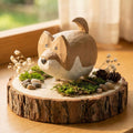 Endearing Chonky Fox Wood Carving, Whimsical Hand-Carved Plump Fox Figurine, Cute Abstract Forest Animal, Unique Gift for Her, Desk Pet