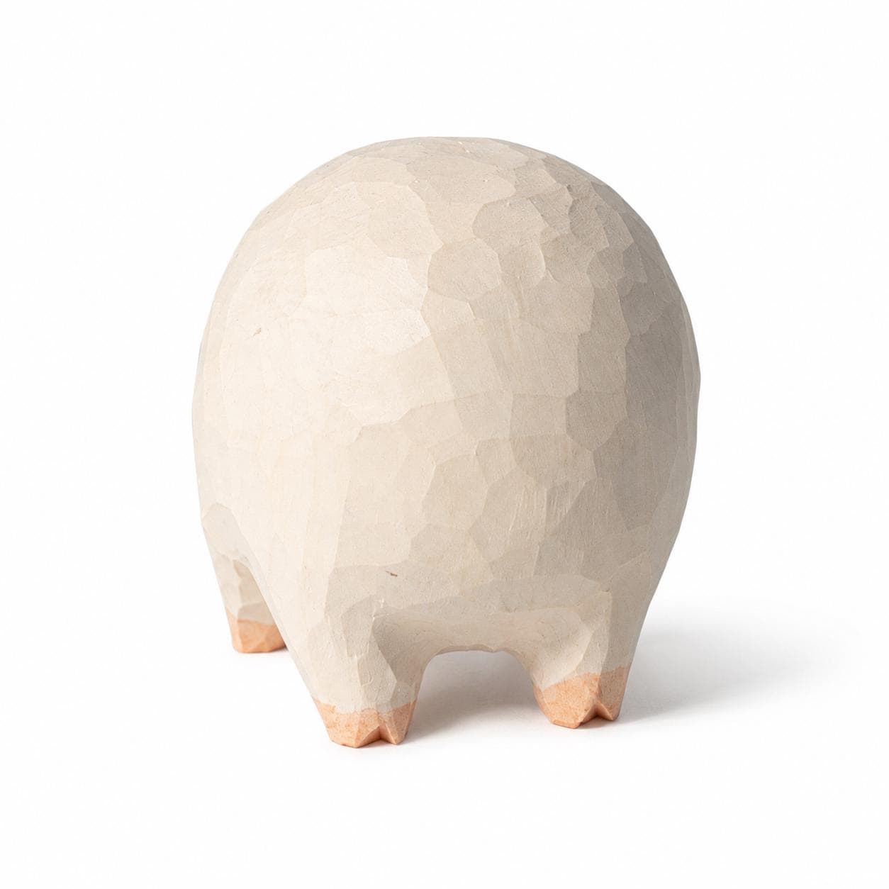 Whimsical Wooden Pig Figurine Hand Carved Animal Rustic Farmhouse Decor Cute Desk Accessory Gift for Pig Lover