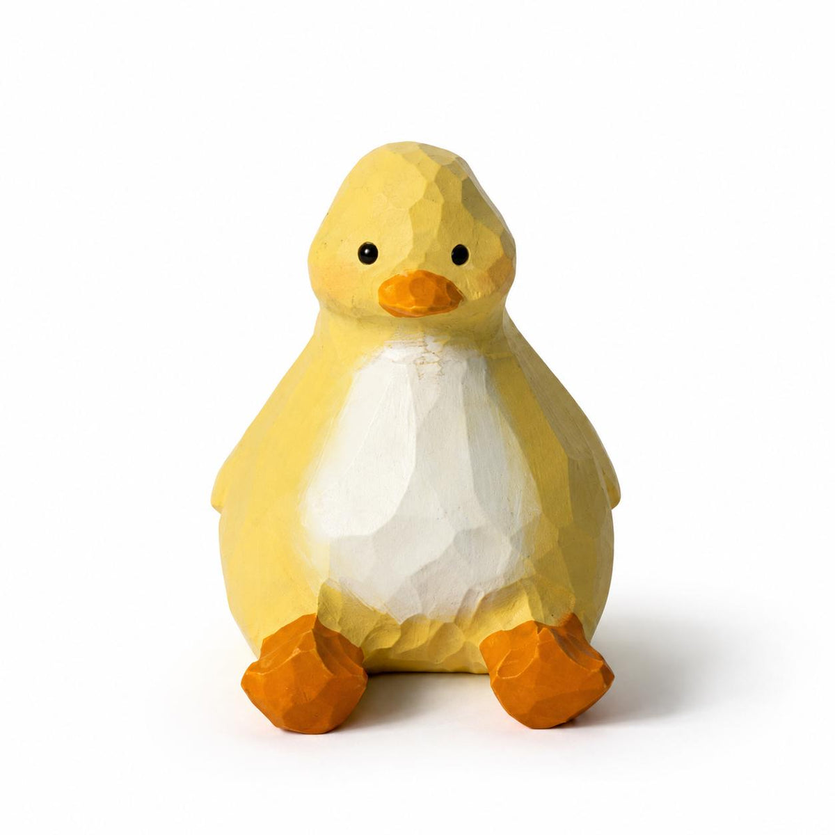 Whimsical Wooden Duckling Figurine Hand Carved Bird Nursery Decor Cute Animal Desk Pet Unique Baby Shower Gift