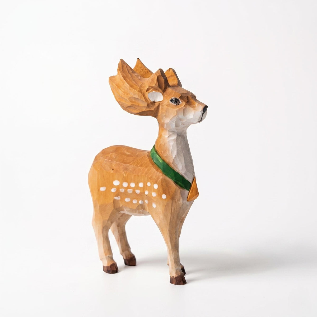 Whimsical Wooden Deer Figurine | Hand Carved Fawn Sculpture | Woodland Nursery Decor | Rustic Shelf Art | Unique Gift for Animal Lovers