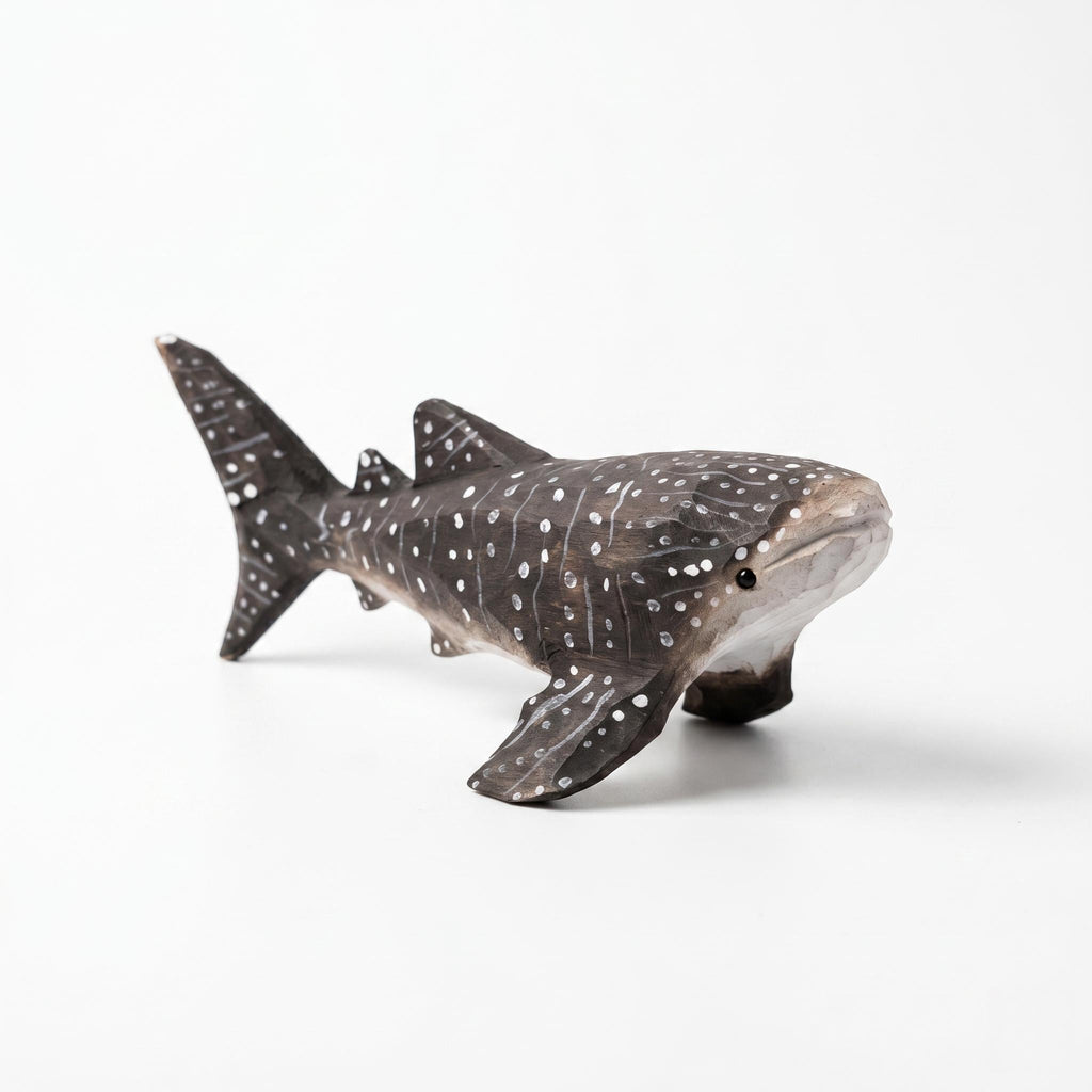 Hand Carved Wooden Whale Shark Figurine, Rustic Ocean Decor, Gentle Giant Marine Life Art, Unique Scuba Diver Gift, Nautical Nursery Decor