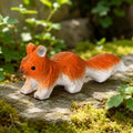 Playful Red Squirrel Wood Carving Rustic Forest Animal Figurine Handcrafted Nature Lover Decor Unique Woodland Gift for Kids