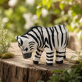 Whimsical Wooden Zebra Hand Carved Animal Figurine Safari Nursery Decor Rustic Wood Carving Wildlife Art Unique Gift for Animal Lover
