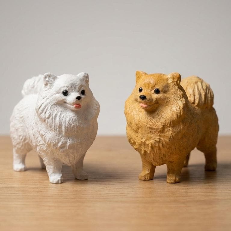 Fluffy Pomeranian Wood Carving, Cute Dog Figurine, Pet Memorial Gift, Wooden Puppy Statue, Desk Decor for Dog Lovers