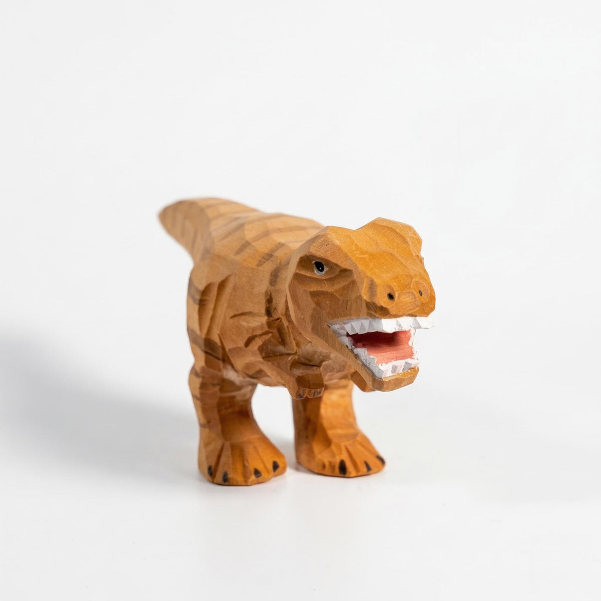 Hand-Carved Wooden T-Rex Figurine, Rustic Dinosaur Decor, Whimsical Wood Carving Art, Unique Desk Ornament, Gift for Paleontology Lovers