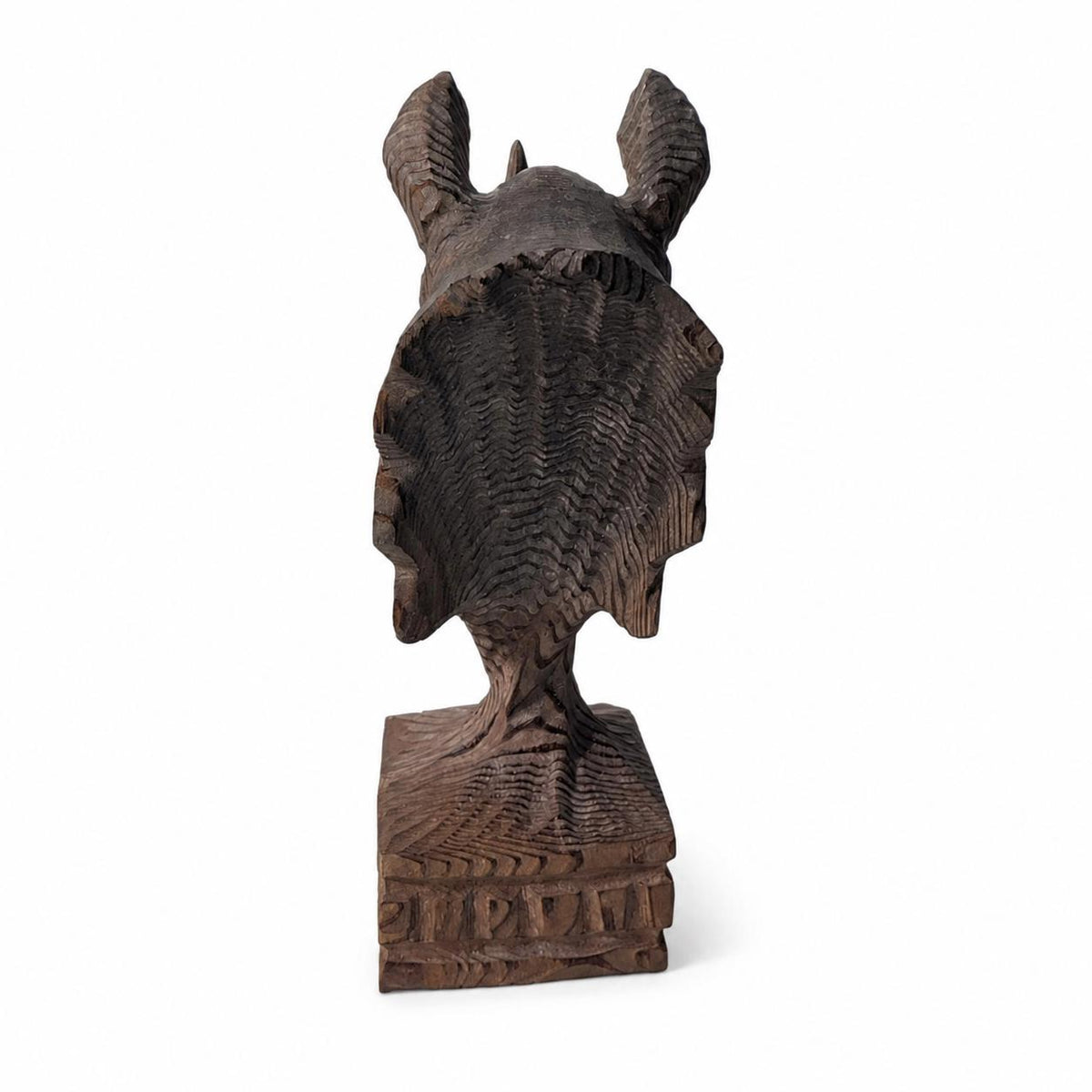 Majestic Wooden Rhino Bust Hand Carved Animal Sculpture Rustic Safari Desk Decor Unique Wildlife Lover Gift for Him