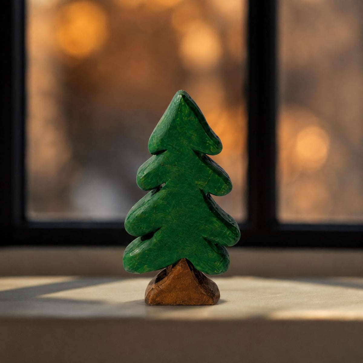 Whimsical Wooden Pine Tree Hand Carved Evergreen Decor Rustic Woodland Nursery Accent Cozy Winter Shelf Art Gift for Nature Lover