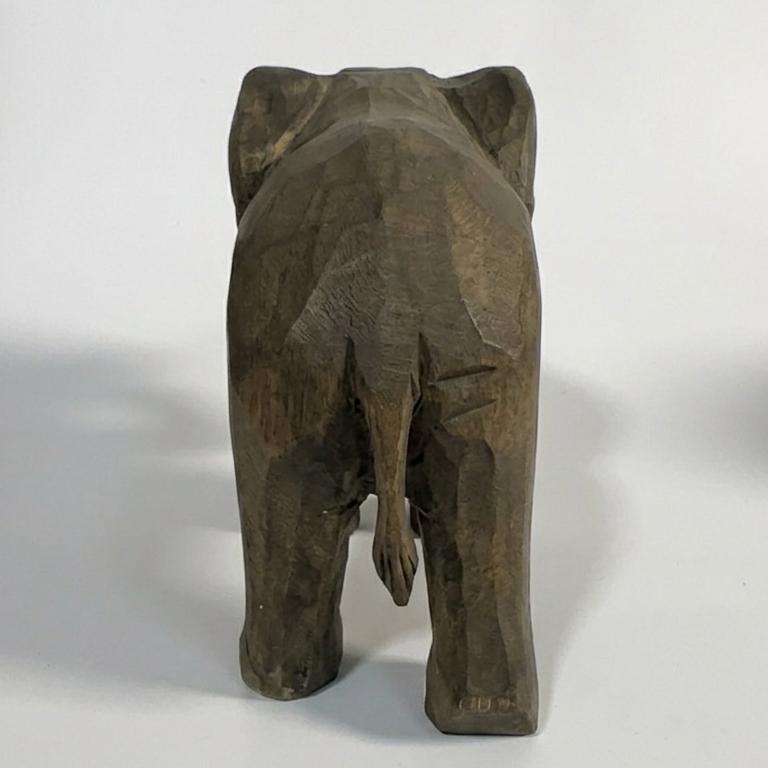 Handmade Wooden Elephant Figurine, Rustic African Elephant Carving, Animal Lover Gift, Boho Nursery Decor, Hand Carved Wood Statue