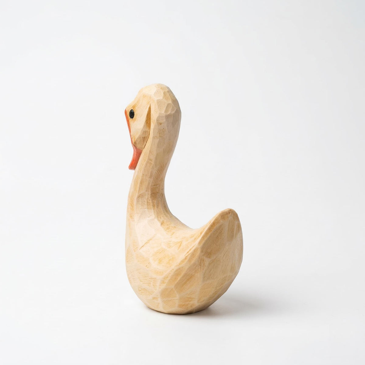 Whimsical Wooden Goose Figurine | Hand Carved Wood Bird Sculpture | Rustic Nursery Decor | Shelf Sitter Art | Gift for Animal Lover