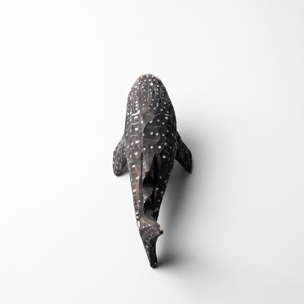 Hand Carved Wooden Whale Shark Figurine, Rustic Ocean Decor, Gentle Giant Marine Life Art, Unique Scuba Diver Gift, Nautical Nursery Decor