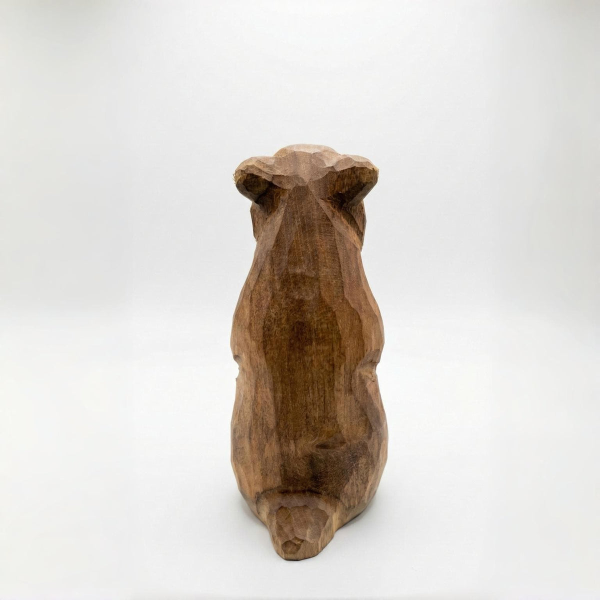 Handmade Wooden Groundhog Figurine, Marmot Statue, Rustic Woodland Decor, Whimsical Prairie Art, Cabin Ornament