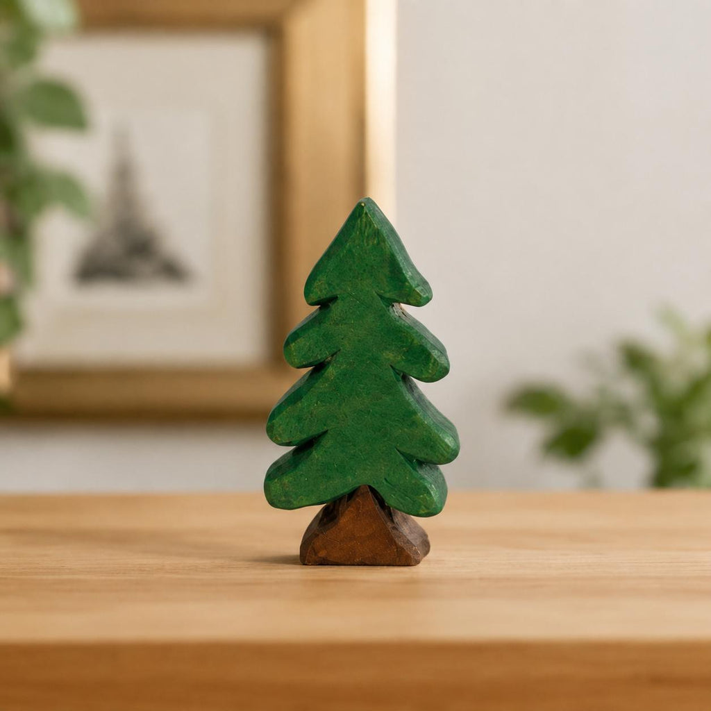 Whimsical Wooden Pine Tree Hand Carved Evergreen Decor Rustic Woodland Nursery Accent Cozy Winter Shelf Art Gift for Nature Lover