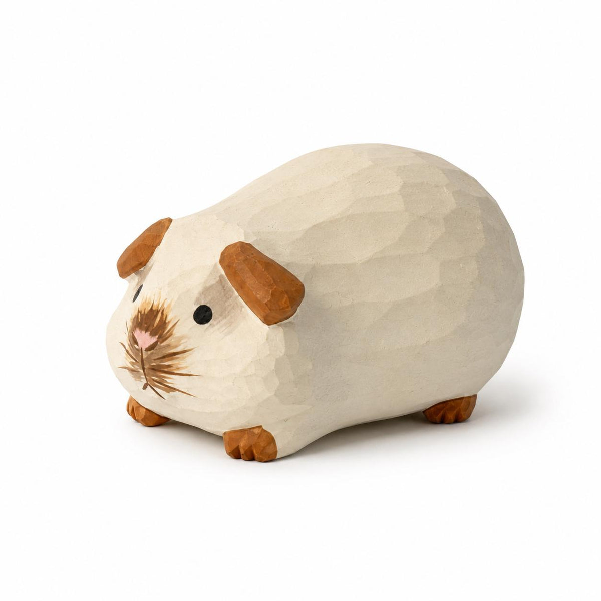 Adorable Wooden Guinea Pig Carving Handmade Cavy Figurine Rustic Wood Art Pet Memorial Decor Gift for Animal Lover