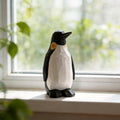 Hand-Carved Wooden Penguin Figurine | Geometric Minimalist Bird Decor | Rustic Nursery Art | Unique Gift for Animal Lovers & Bird Watchers