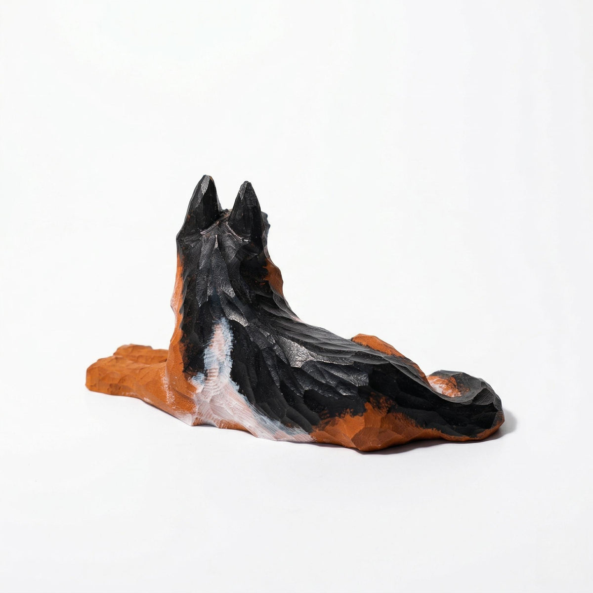 Rustic Hand-Carved Wooden German Shepherd Figurine | Dog Statue Home Decor | Pet Memorial Keepsake | Unique Gift for Dog Lovers