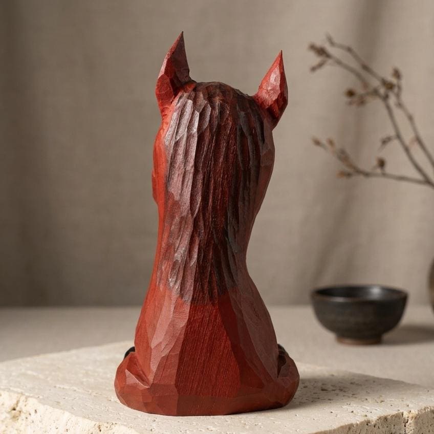 Cute Sitting Wooden Horse Figurine Hand Carved Pony Statue Rustic Nursery Decor Whimsical Animal Art Unique Gift for Horse Lover