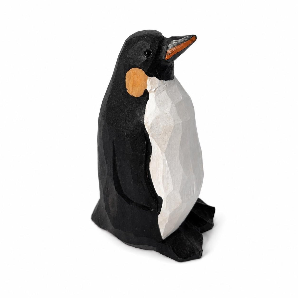 Whimsical Wooden Penguin Figurine Hand Carved Bird Decor Shelf Art Gift for Bird Lover