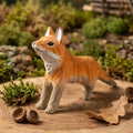 Whimsical Hand-Carved Wooden Red Fox Figurine, Rustic Forest Animal Sculpture, Woodland Nursery Decor, Wood Fox  Gift for Nature Lovers
