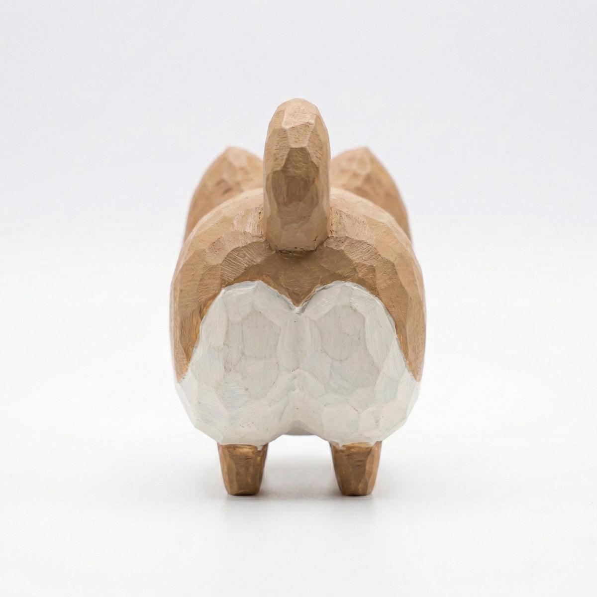Endearing Chonky Fox Wood Carving, Whimsical Hand-Carved Plump Fox Figurine, Cute Abstract Forest Animal, Unique Gift for Her, Desk Pet
