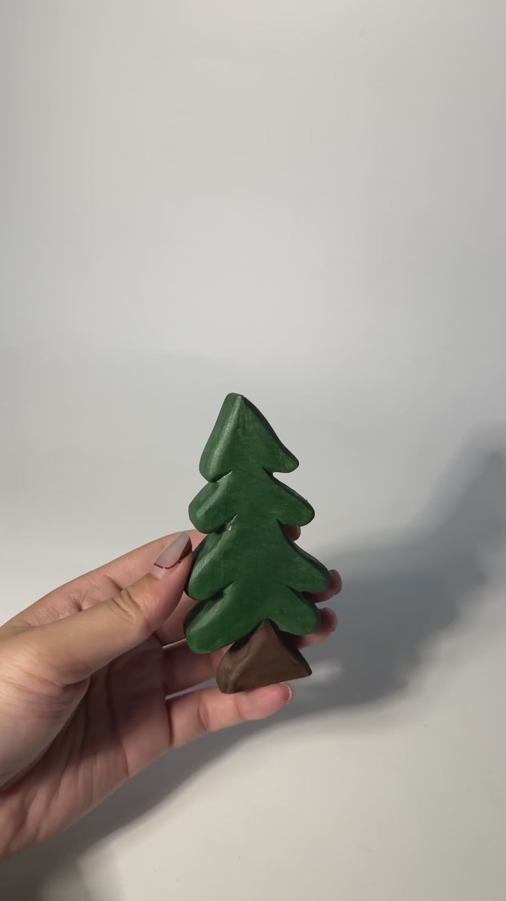Whimsical Wooden Pine Tree Hand Carved Evergreen Decor Rustic Woodland Nursery Accent Cozy Winter Shelf Art Gift for Nature Lover product video