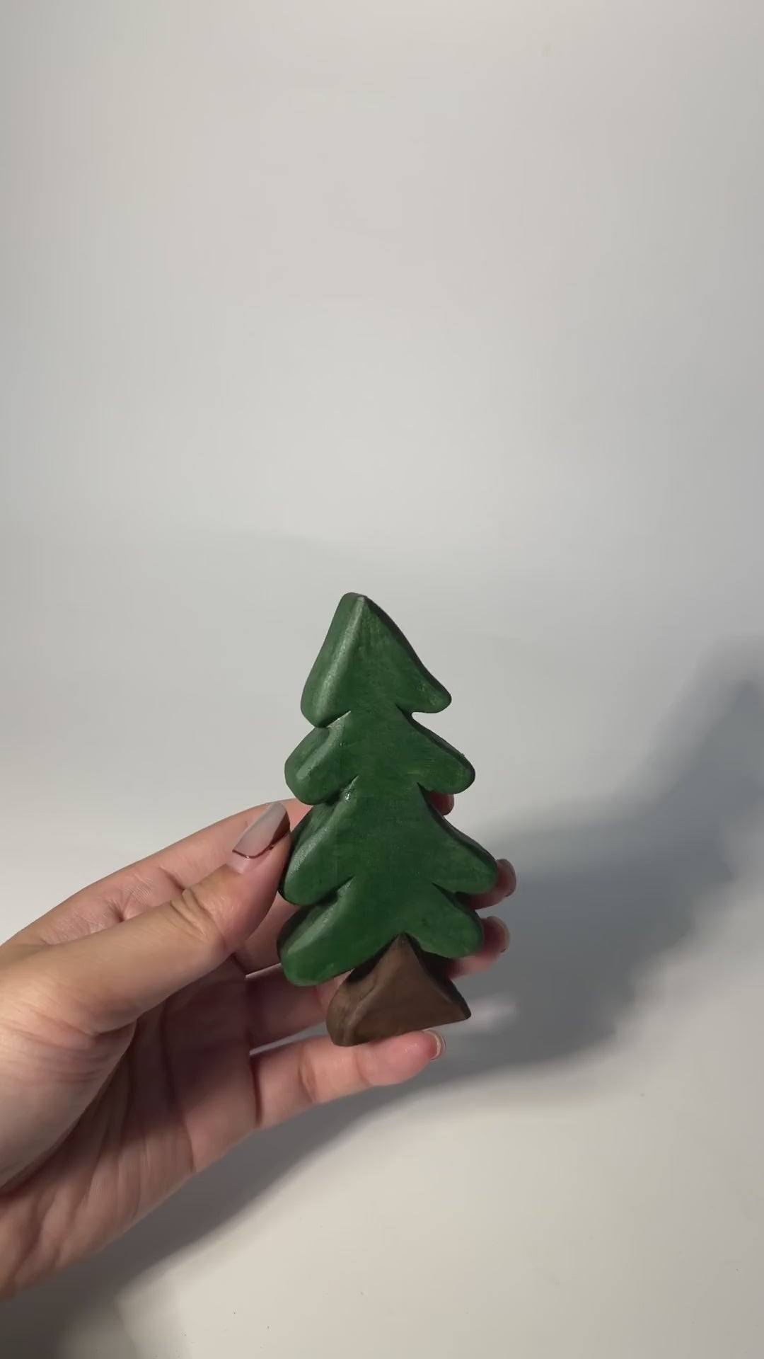 Whimsical Wooden Pine Tree Hand Carved Evergreen Decor Rustic Woodland Nursery Accent Cozy Winter Shelf Art Gift for Nature Lover product video
